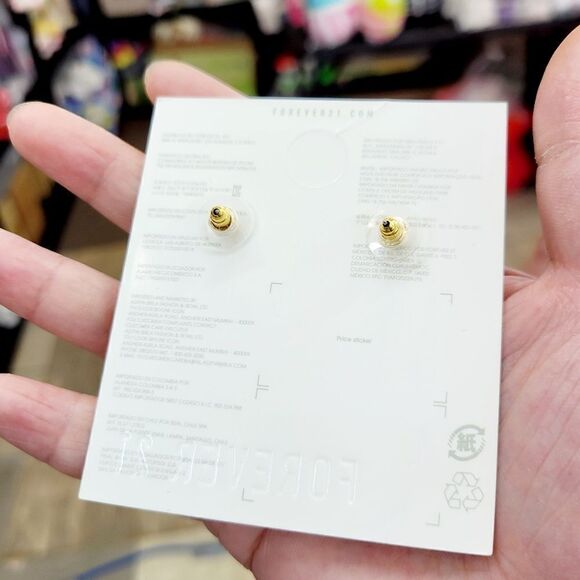 Brand New Forever 21 Letter " A" " B" Earrings - Picture 3 of 4